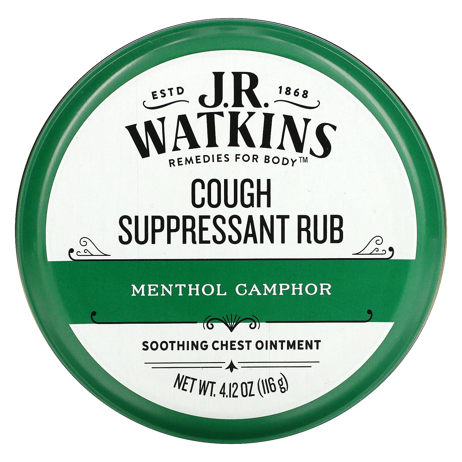 JR Watkins Original Menthol Camphor Cough Ointment/Rub 4.1 oz