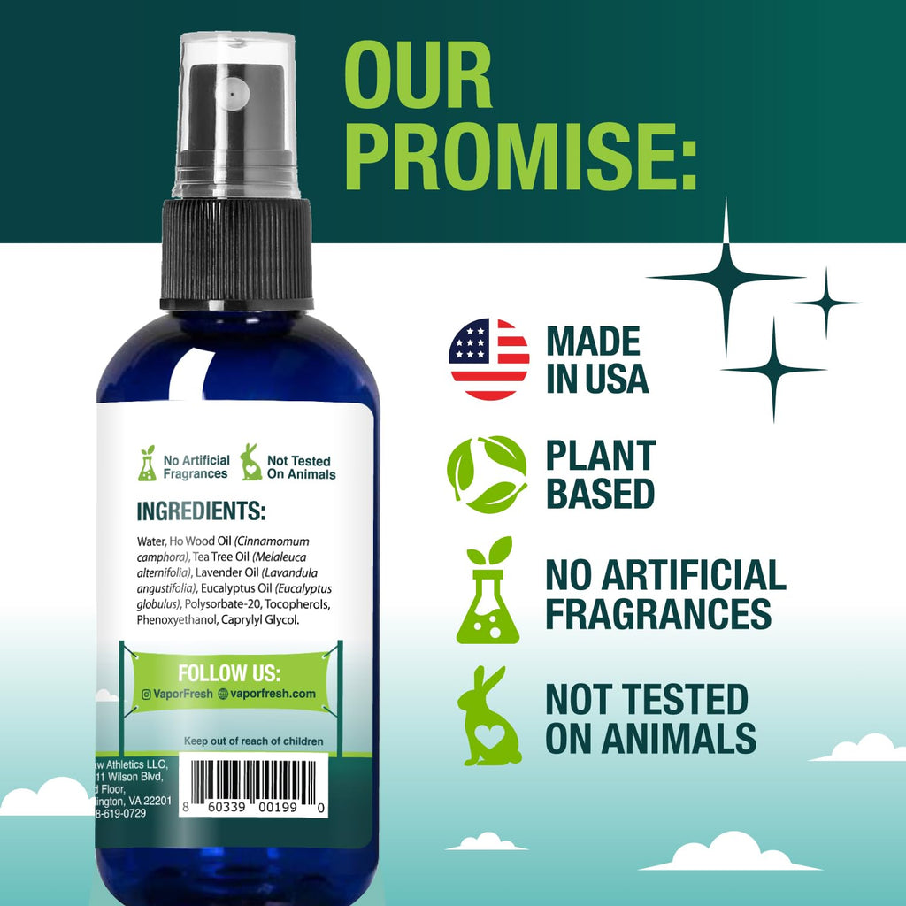 Vapor Fresh Shoe Deodorizer Spray - Odor Eliminator for Smelly Shoes - Eucalyptus Lavender - 4oz (1-pack)