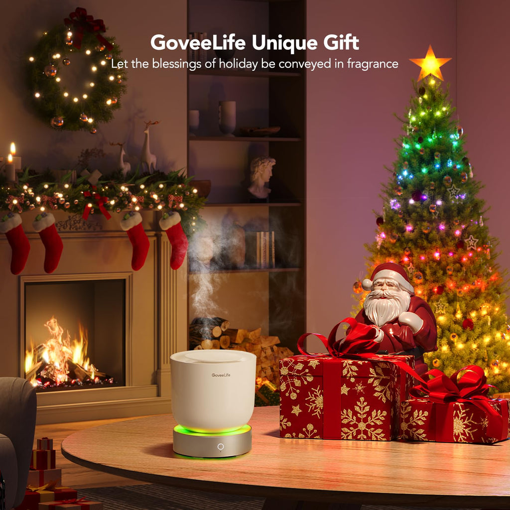 GoveeLife Smart Essential Oils Diffuser with Alexa App Control Room Decor for Bathroom Home Office Bedroom, 300ml Quiet Cool Mis