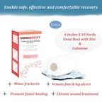 Sion Biotext Flexible Unna Boot Fabric Bandages with Zinc and Calamine, First Aid Kit Emergency Supplies, Ankle Brace Compressio