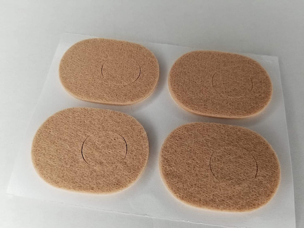 Aetna Foot Products Flesh Felt Bunion Shields, (40 Pack) ? in. Adhesive Oval Cushions, Medical Bandage for Foot Pain Relief, Bun