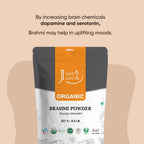 Just Jaivik 100% Organic Brahmi Powder Bacopa Monnieri- USDA Certified Organic, 227 GMS / 1/2 LB Pound / 08 Oz