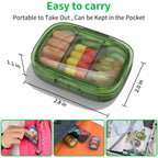 2 Pack 3 Compartment Small Pill Box, Moisture Proof Pill Case, Travel Pill Organizer for Pocket Purse, Daily Portable Medicine V