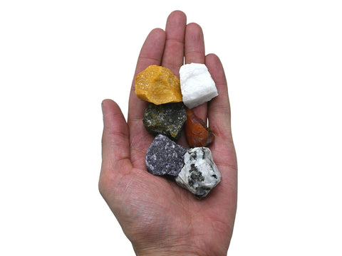 Crystals for Teenagers Manifestation, Set of 6 Labradorite, Lepidolite, Rainbow Moonstone, Carnelian, White Agate and Yellow Jas