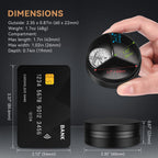 Aufew Small Metal Pill Case, 3 Compartment Travel Pill Organizer for Purse Pocket, Portable Pill Container for 3 Times a Day Pil