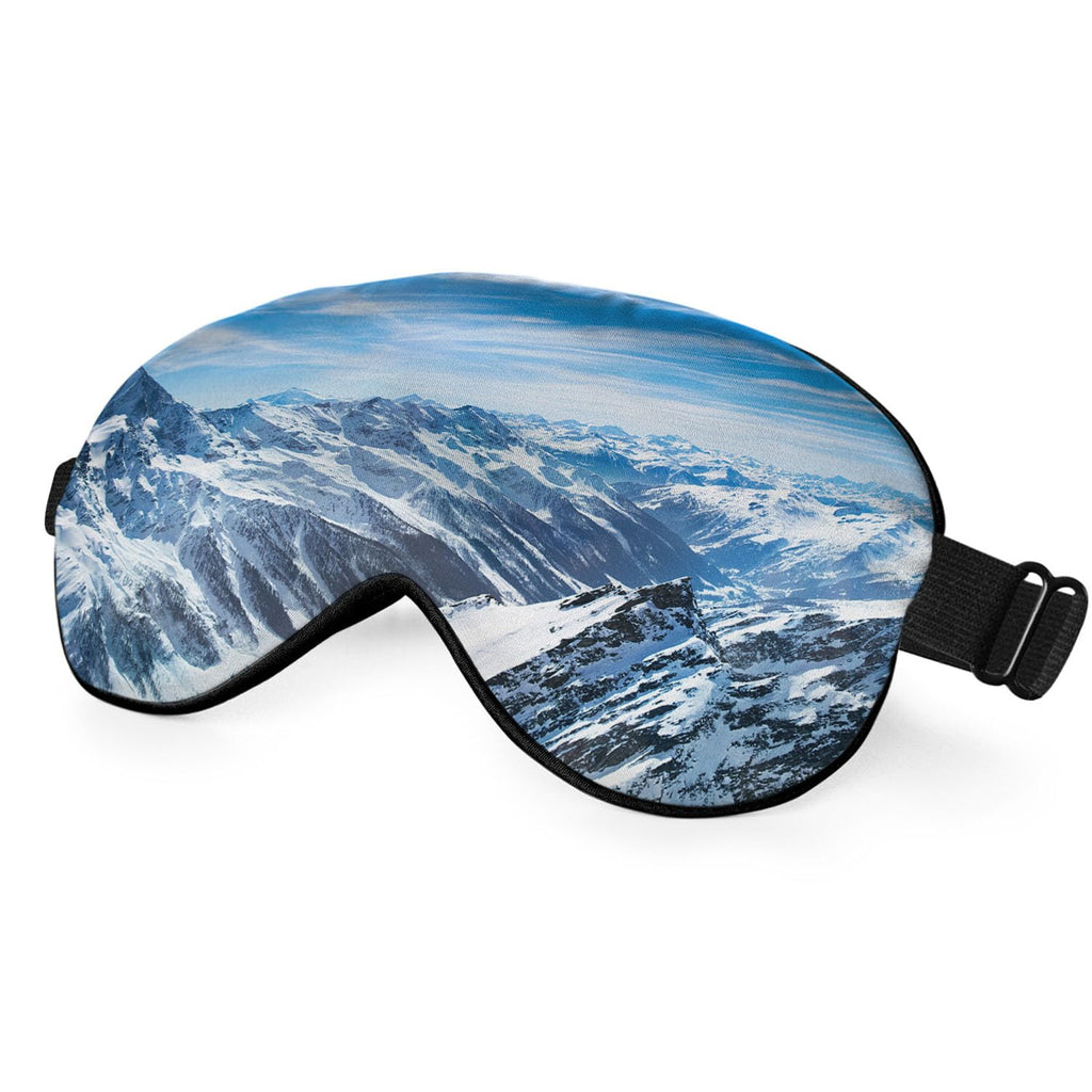 NOHSHE Snow Mountain Eye Mask Sleeping Mask Vast Mountains Blue Sky Naturally Magical Sleep Masks Silky Soft Eye Cover for Women