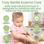 TruKid Natural Eczema Cream for Kids, Toddlers & Babies, NEA-Accepted for Eczema, Safe for Sensitive Skin on Face, Body, & Hands