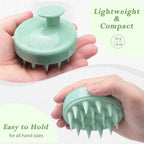 FREATECH Wheat Straw Scalp Massager Shampoo Brush with Soft Silicone Bristles for Scalp Scrub and Hair Growth, Head Massager Hai