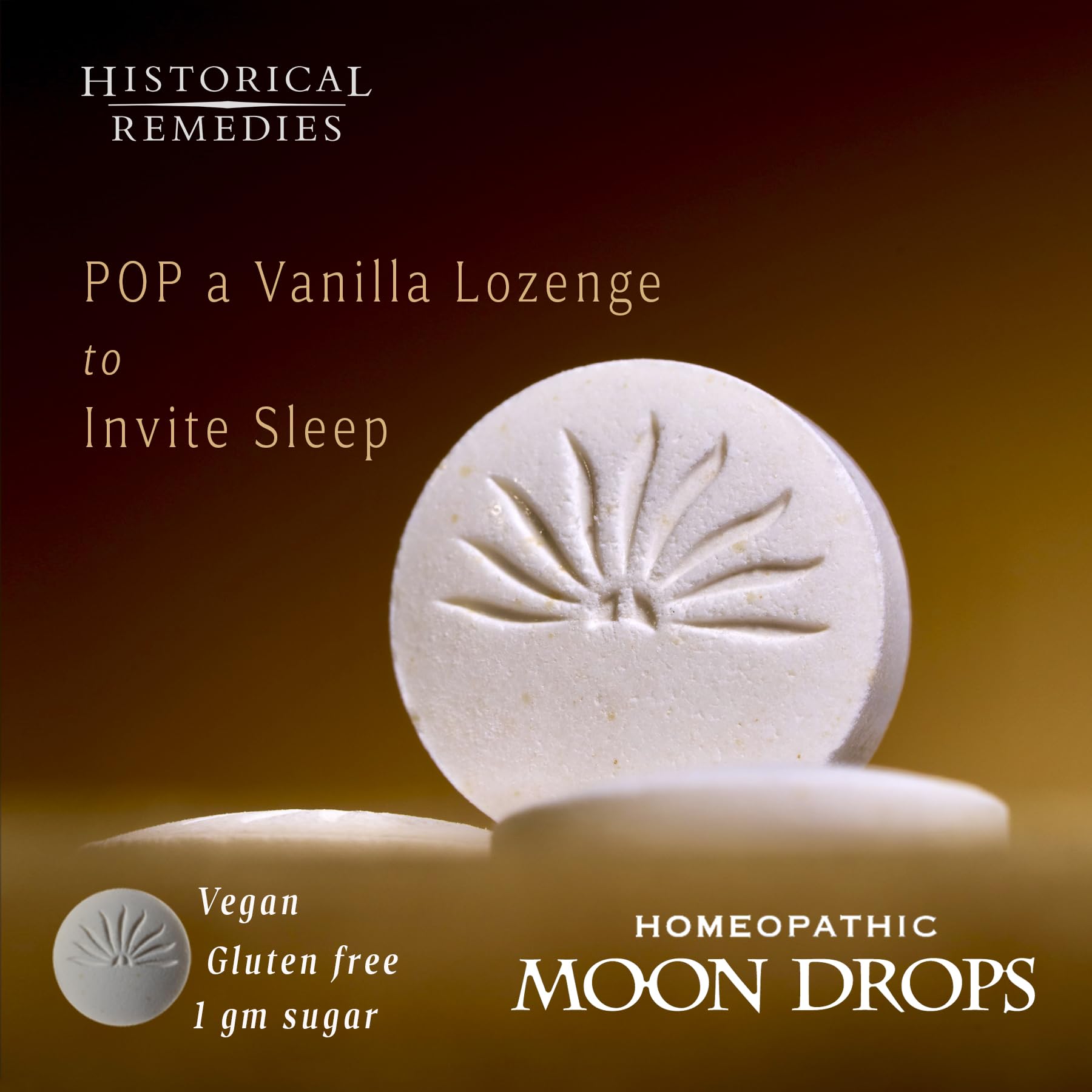 Historical Remedies Moon Drops Sleep Aid Lozenges (3 Pack) | Homeopathic Vanilla Flavor Supplement, Non-Habit Forming Vegan Glut