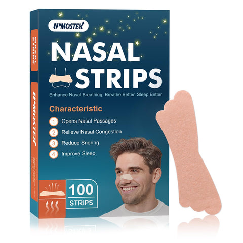 100Pcs Nasal Strips for Snoring, Extra Strength Nose Strips Breathing, Nose Tape for Sports and Sleep, Anti Snoring Strips Help 