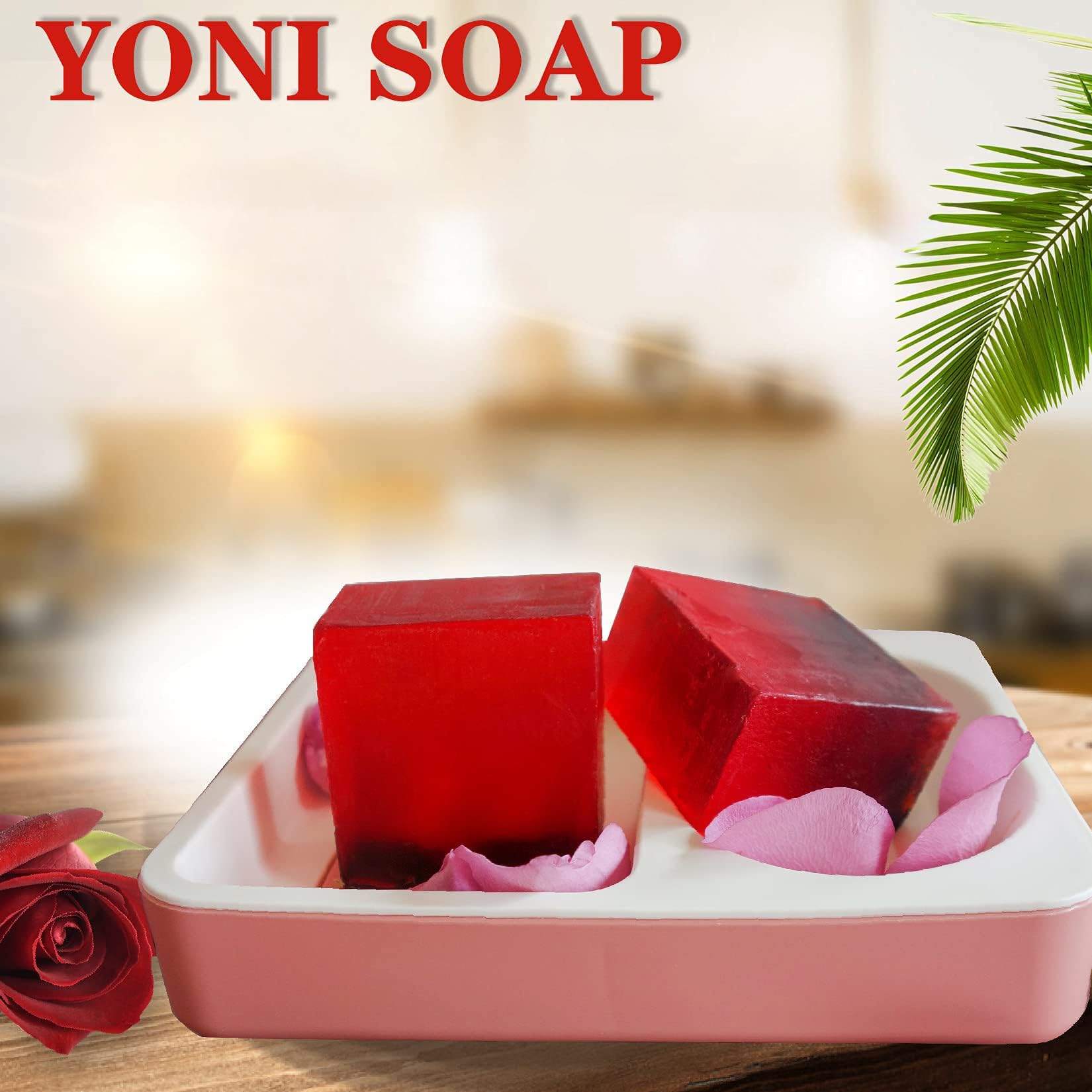 Yoni Soap Bars Vaginal Wash PCS Of 2, Ph Balance for Women Vaginial Deodorants, Organic Bar Soap Handmade Vagina Soap Natural Fe
