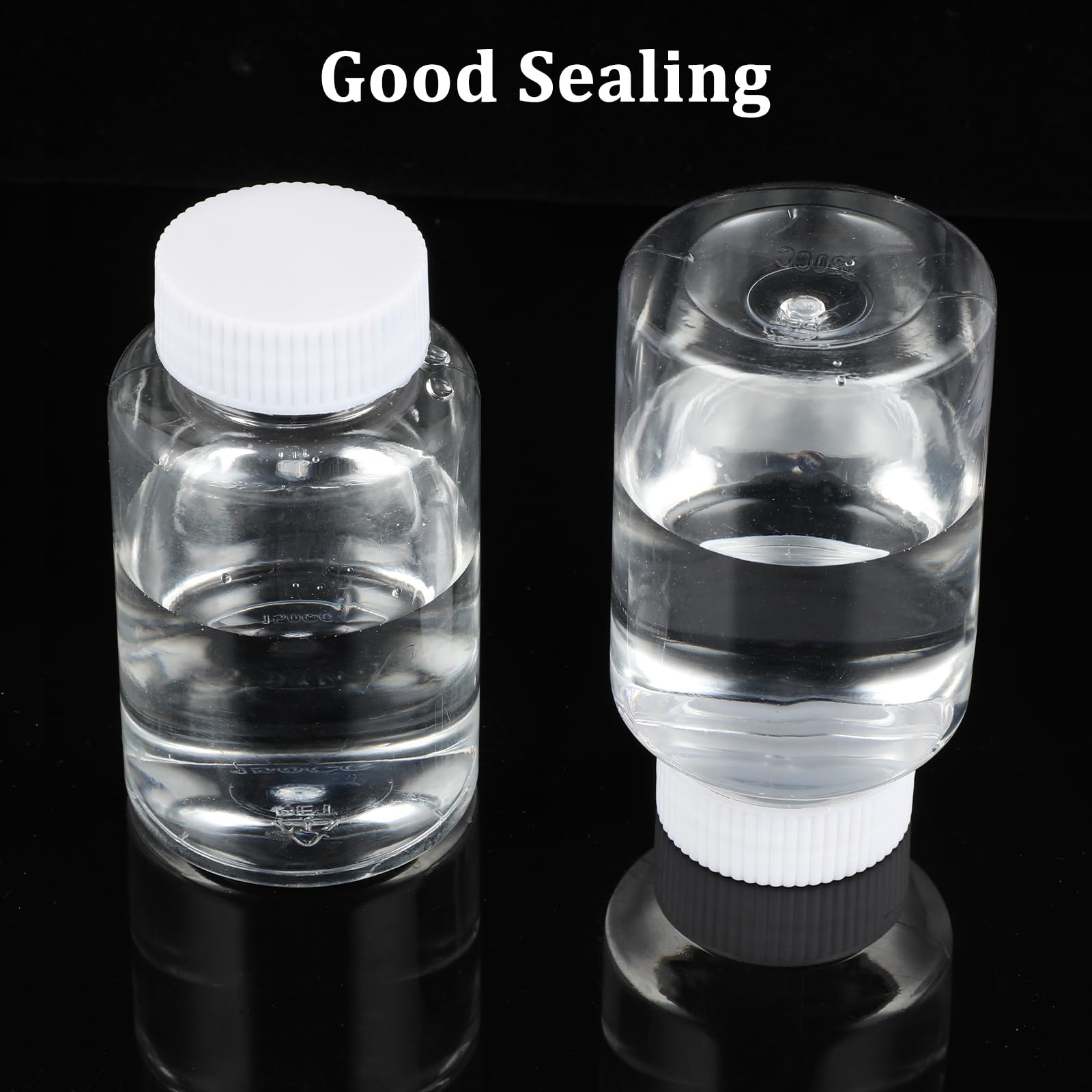 Sibba Clear Pill Bottle 6 Pcs Empty Medicine Organizers 80ML Plastic Dispenser Jar Powder Storage Transparent Reagent Containers