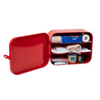 Mind Reader First Aid Box, Emergency Kit, Medical Supply Organizer, Wall Mountable, Metal, 12.25 L x 9.25 W x 4.25 H, Red