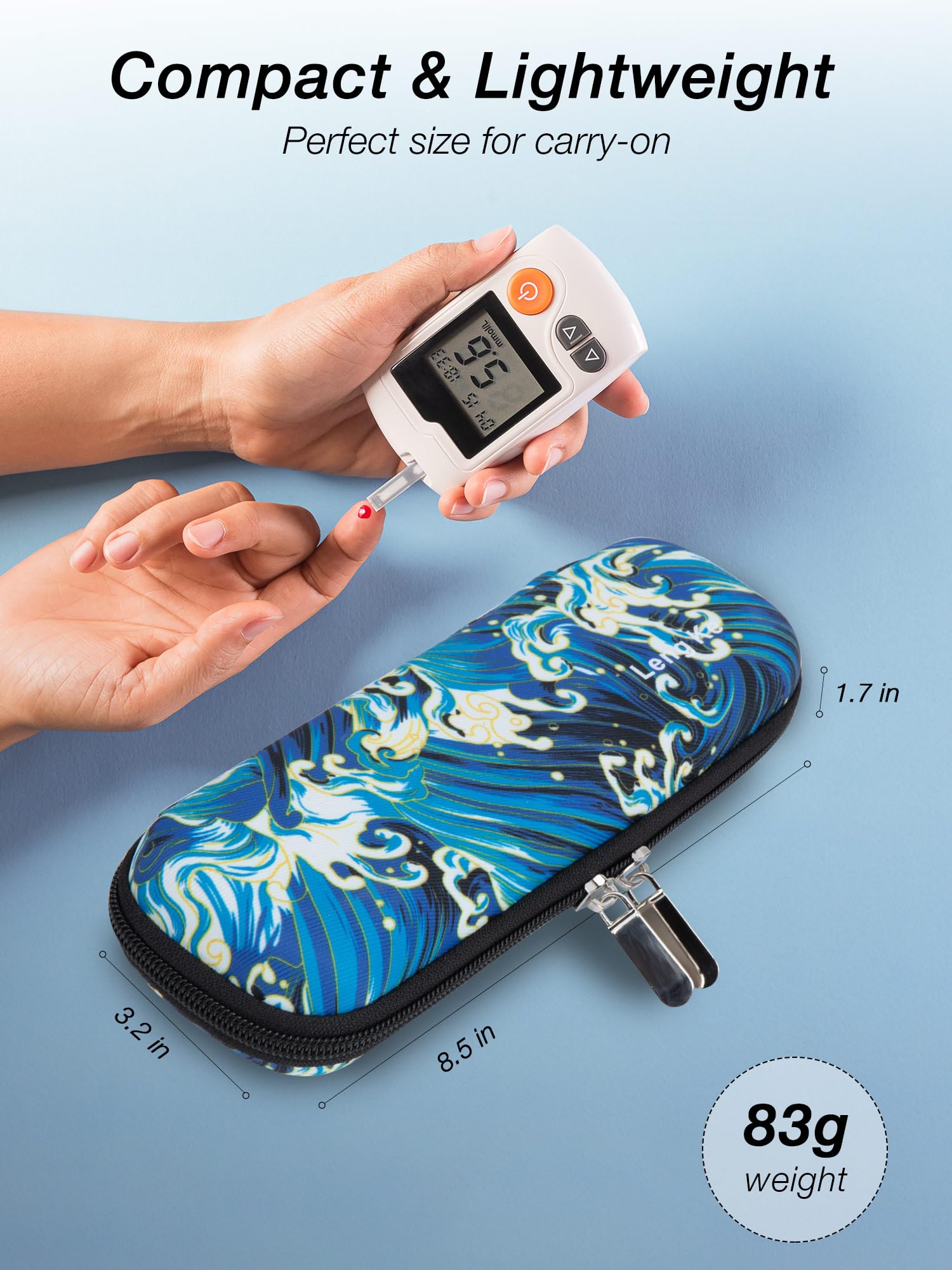 Leng Ke Insulin Cooler Travel Case TSA Approved with 2 Reusable Ice Packs, Upgraded EVA Medicine Cooler for Travel and Daily Lif