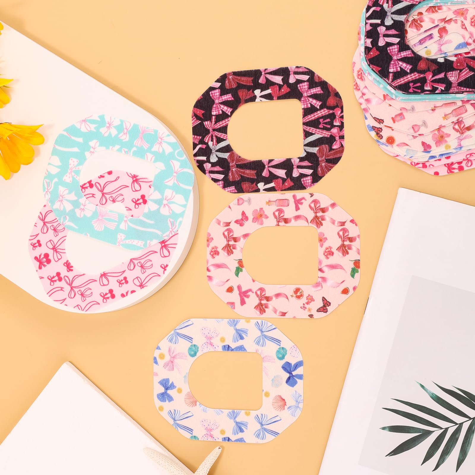 25pcs Adhesive Patches for Omnipod 5, Colorful Overpatches Breathable Waterproof Cover Patches CGM Sensor Covers Stickers Access