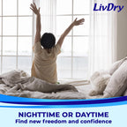 LivDry Adult M Incontinence Underwear, Overnight Comfort Absorbency, Leak Protection, Medium, 17-Pack