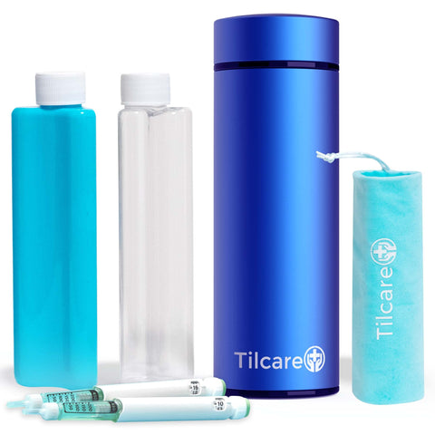 Insulin Cooler Travel Case by Tilcare - 60H Reusable Pen Freezer Bottle - Standard TSA Approved Hard Shell Medication Cooling Ca