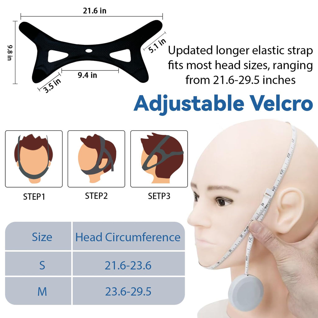 Chin Strap for CPAP Users,Chin Strap for Snoring,Adjustable & Breathable Anti Snoring Chin Strap for Sleeping, Jaw Strap for Sle