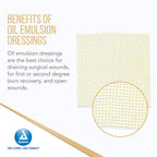 Dynarex Oil Emulsion Dressings, Wound Care, Absorbent, 3    x 3    Sterile Knitted Gauze Dressing with Emulsion Blend of Petrola