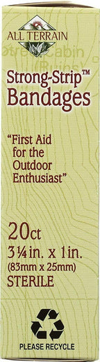 All Terrain Strong Strip Waterproof No Latex Bandage, 1 Inch - 20/Pk 6/Pks