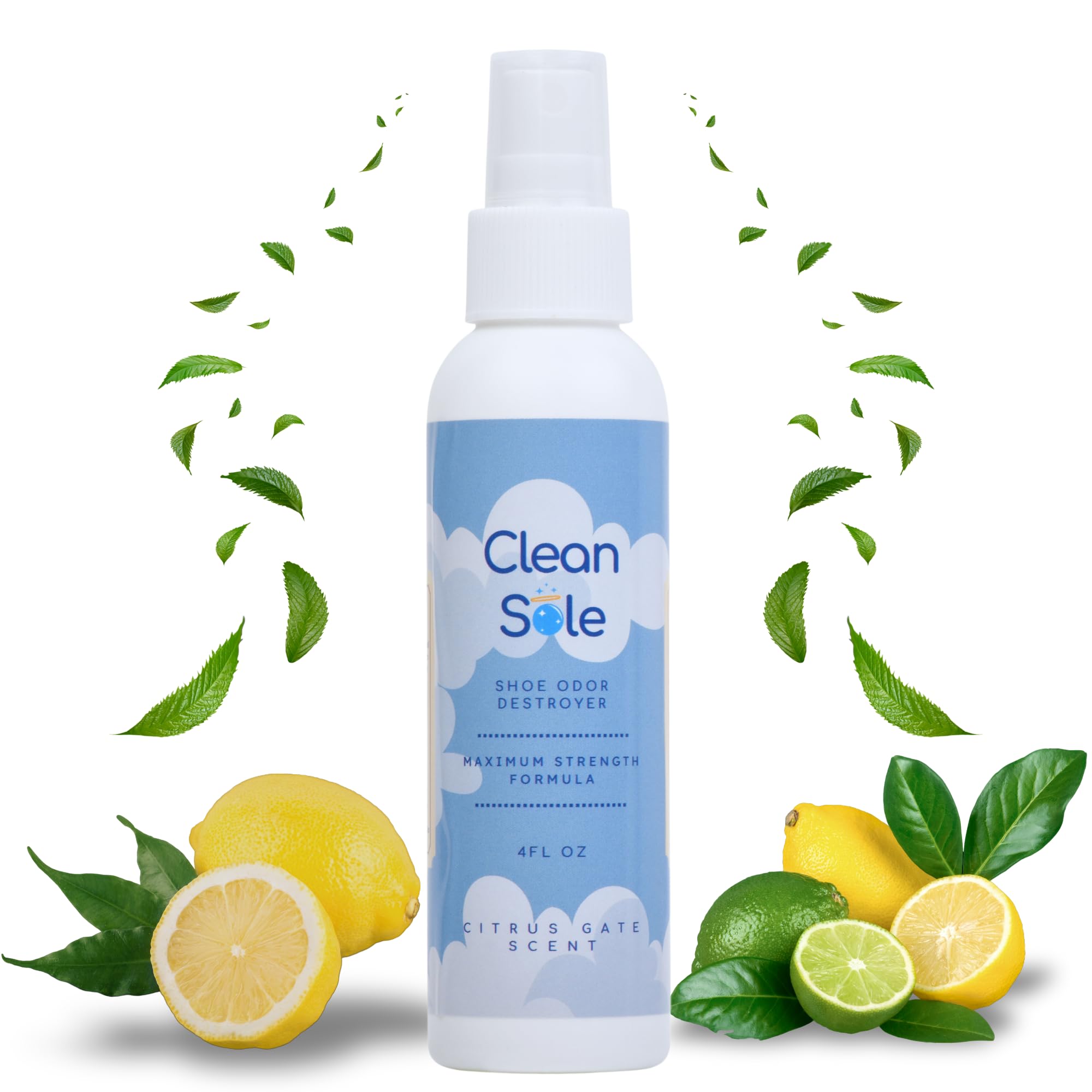 Clean Sole Shoe Odor Destroyer - Shoe Odor and Foot Odor Eliminating Spray Extra Strength Formula to Remove and Prevent Shoe Odo