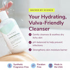 Kindra Soothe Soak - Hydrating Vulva Feminine Wash - pH Balance Intimate Cleanser for Itchy Dry Sensitive Skin - Fragrance-Free,