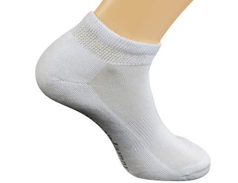 Yomandamor Mens Cotton Diabetic Low Cut Socks with Seamless Toe,5 Pairs