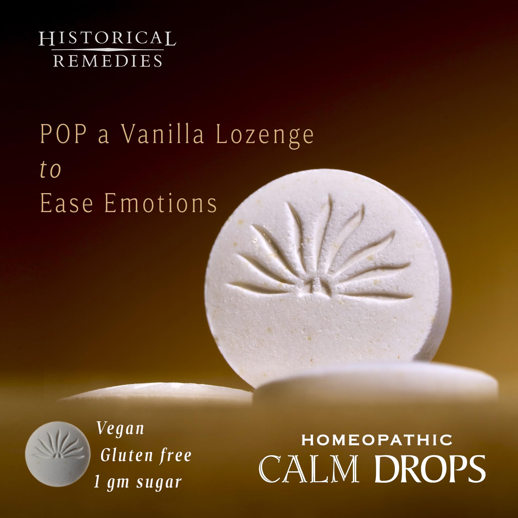 Historical Remedies Calm Drops Homeopathic Lozenges (3 Pack)| Natural Care for Emotional Stress Relief, Vegan & Gluten-Free Orga