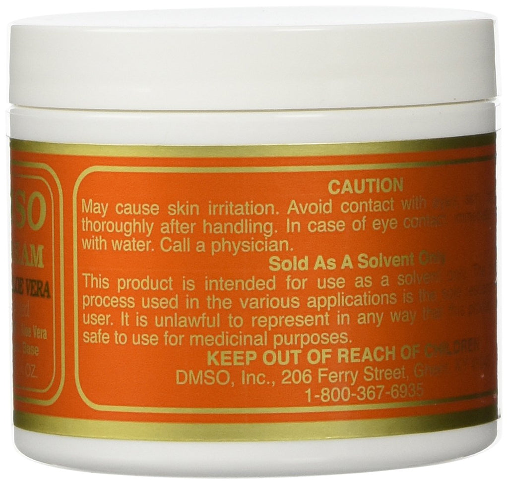 DMSO Cream with Aloe Vera, 4 oz - Rose Scented Skin Moisturizer for Adults
