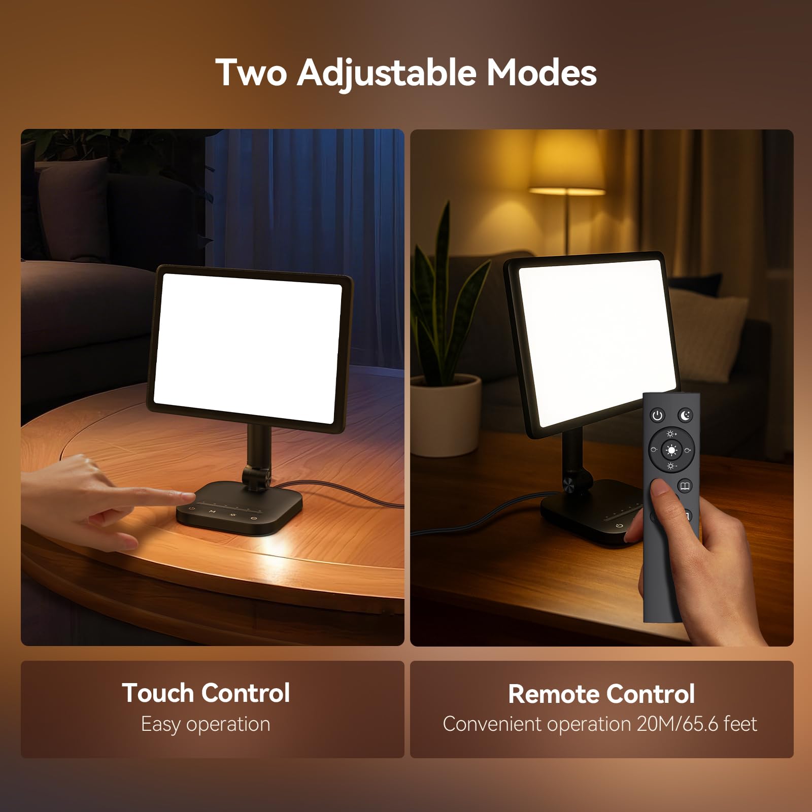 LASTAR Sun Lamp, 12000 Lux UV-Free Light Therapy Lamp with 5 Adjustable Brightness Levels/6 Timer/Remote Control,180 Free Rotabl