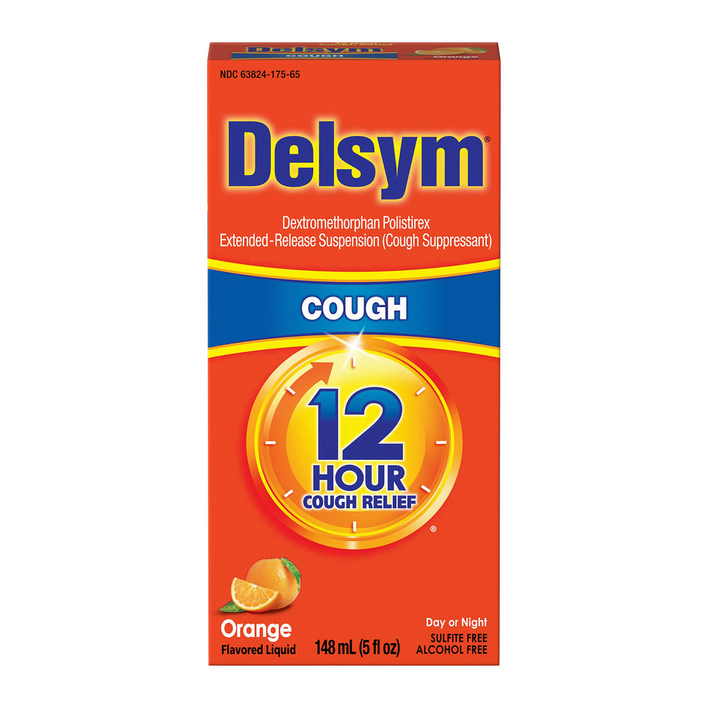 Delsym Adult 12 Hr Cough Relief Liquid, Orange, 5oz