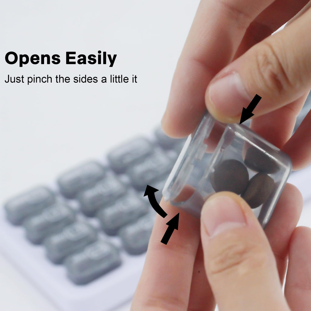 UHZBTEC Monthly 31 compartments Pill Organizer Day Pill Organizer for Medicine Vitamin Holder Container (Grey)