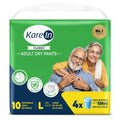 Karein Classic Adult Diaper Pant L Size, Large, Waist (90120 Cm 3547), 10 Unit, Long Protection Hour, Unisex, Quick & Even A