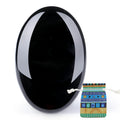 QINJIEJIE 2.4 Black Obsidian Crystal Stone Natural Gemstones Polished Palm Stone Healing Crystals 1PCS Worry Stone Energy Balanc