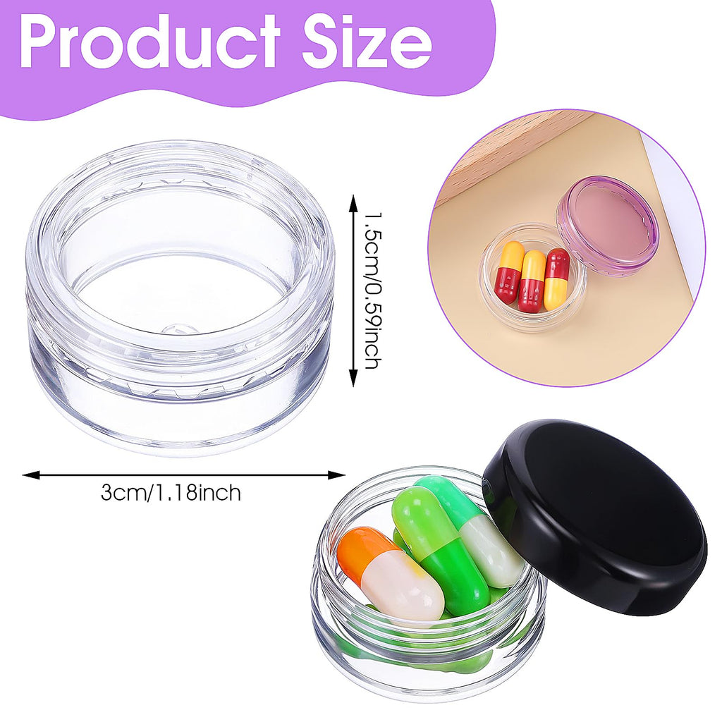 Dimeho 10 Pcs Small Pill Organizer Box Mini Pill Organizer Travel Pill Case Holder Portable Daily Pill Container BPA Free Pills