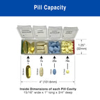 MedCenter 31-Day HSA/FSA Monthly Pill Organizer System with Talking Reminder Clock, Travel Pouch & Tweezers - 4 Daily Dose Compa