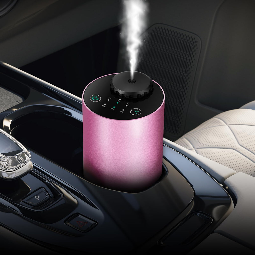 Waterless Diffuser for Essential Oil, Battery Operated Portable Nebulizer, Automatic Scent Aromatherapy Machine, 3 Timer Modes &