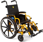Medline Pediatric Wheelchair for Children - 14”W x 12”D Seat with Elevating Leg Rests