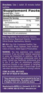 Natrol Advanced Sleep Melatonin Tablets, Maximum Strength 10 mg 60 ea ( Pack of 12)