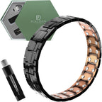 POLLDAN Copper Bracelet 6200 Gauss Power | Mens Bracelet 99.99% Pure Copper | Magnetic Bracelets for Men with Adjustable Fit & S