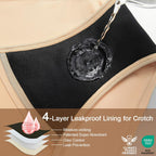 Battewa Leakproof Underwear for Women Low-Waist Bikini Light Incontinence Leak Protection, 20ml Absorbency Washable Reusable Hig