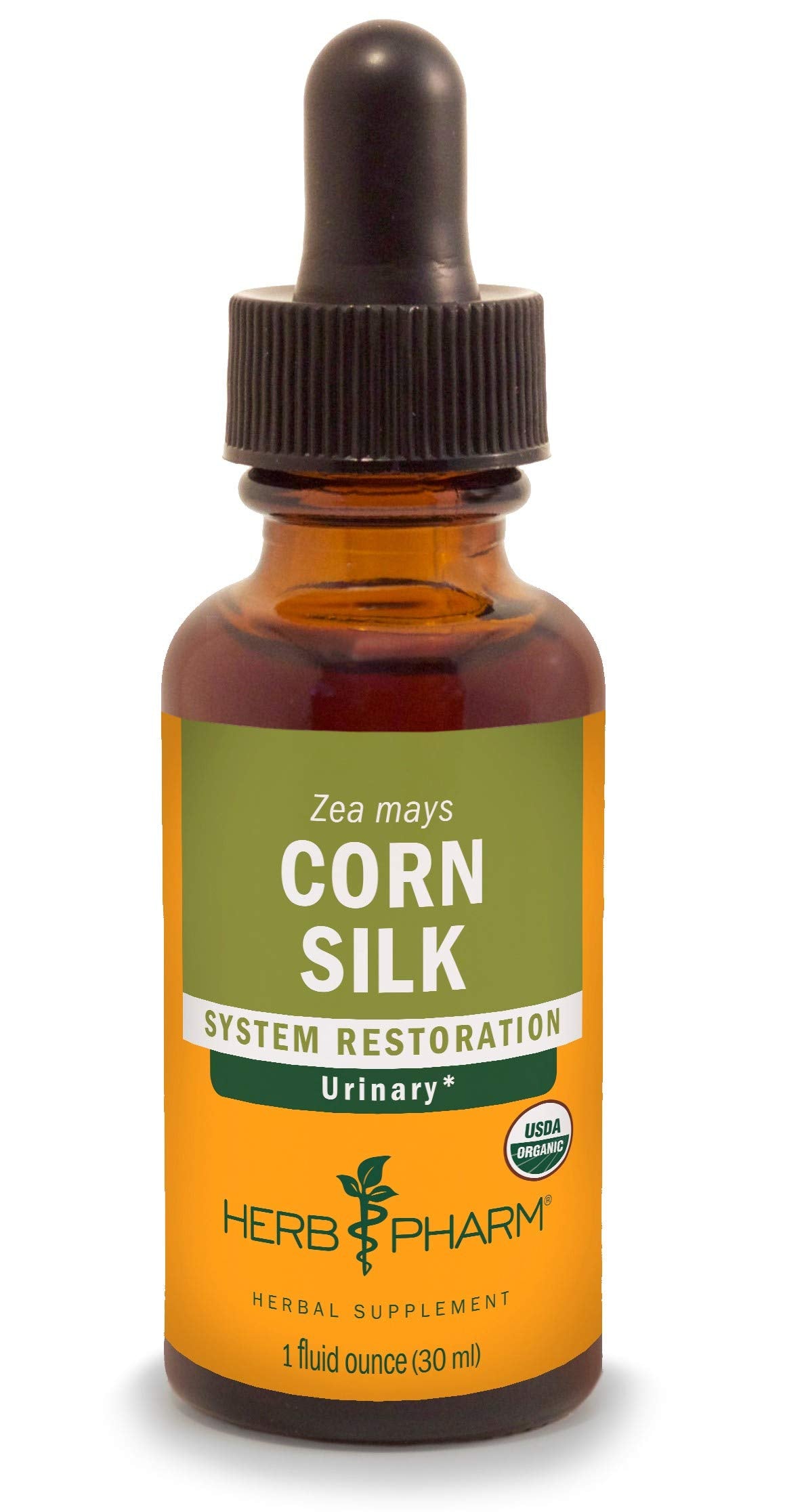Herb Pharm Certified Organic Corn Silk Liquid Extract for Urinary System Support, 1 Fl Oz