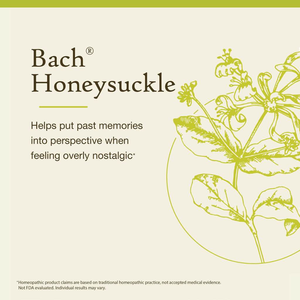 Bach Original Flower Remedies, Honeysuckle - Embrace The Now - Natural Homeopathic Flower Essence for Emotional Balance - Vegan,