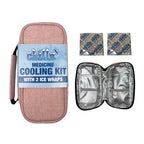 CHILLZ Rx Insulated Insulin Travel Case TSA Approved - Medicine Travel Cooler for Insulin Pens, Diabetic Supply Bag with 2 Reusa