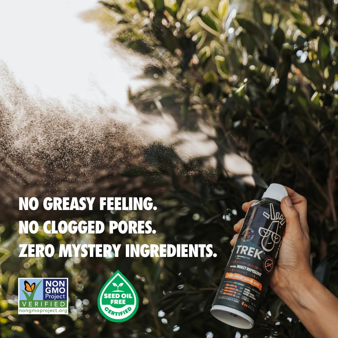 Lemongrass Farms Trek Spray | Take Control of Mosquitoes & Other Biting Insects | All Natural with Peppermint, Cedarwood, Gerani