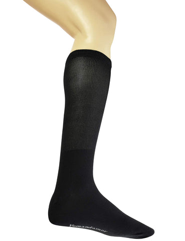 Yomandamor Mens 4 Pairs Over the Calf Super Soft Diabetic/Dress Socks with Seamless Toe