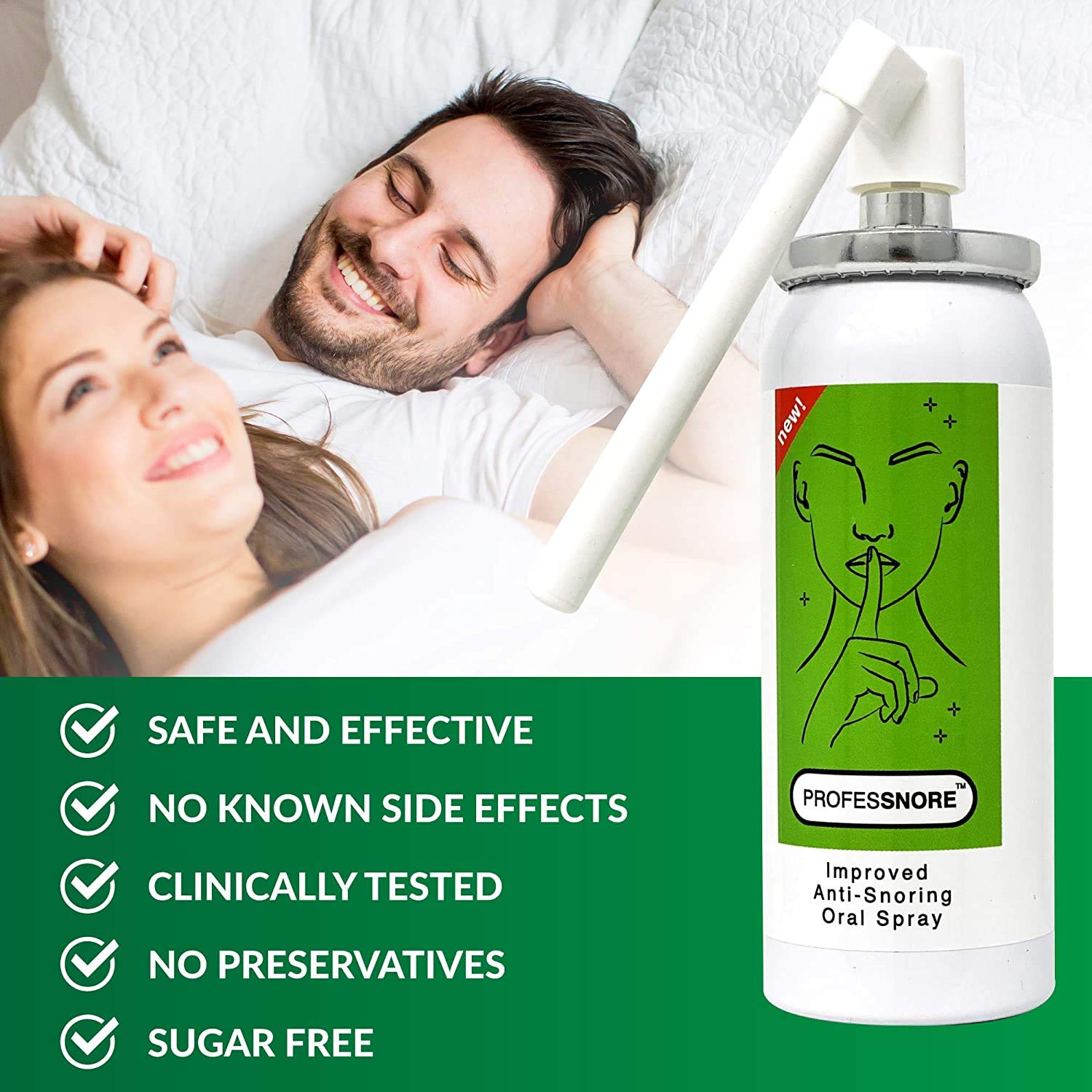 professnore Snore Solutions Anti Snoring Stop Relief Spray 1.69 Fl oz (50 ml)