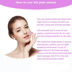 QYLHH 2 Pcs Rose Quartz Jade Mushroom Hot Massage Stones Set Warm Rocks Kit for Facial SPA Pink