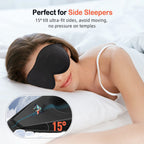LitBear Sleep Mask for Side Sleeper Women Men, Eye Mask for Sleeping Light Blocking, 3D Contoured Cup Sleeping Mask, Soft Breath