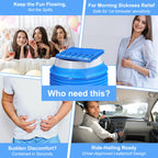 100 Pack Emesis Vomit Bags for Car, 1000 ml Blue Portable Nausea Bag for Pregnant Women, Leak Proof Puke Throw Up Nausea Bags fo
